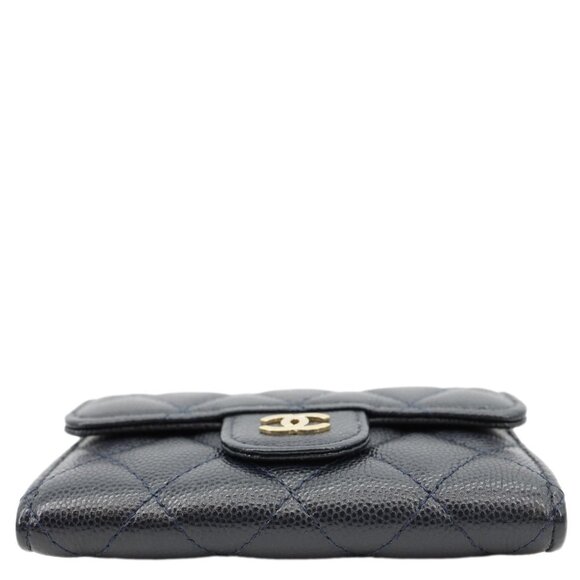 Chanel Classic Flap Quilted Caviar Leather Card Holder Wallet Black - Picture 8 of 12